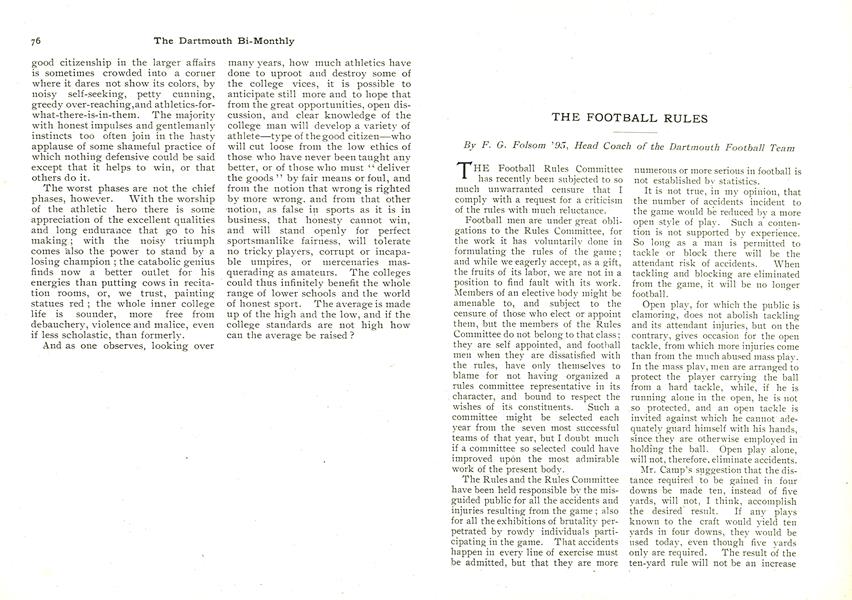 THE FOOTBALL RULES