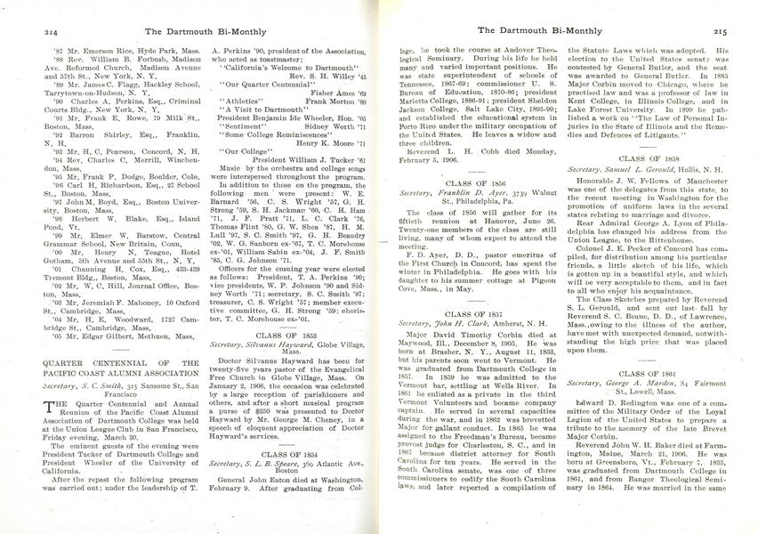 CLASS OF 1864