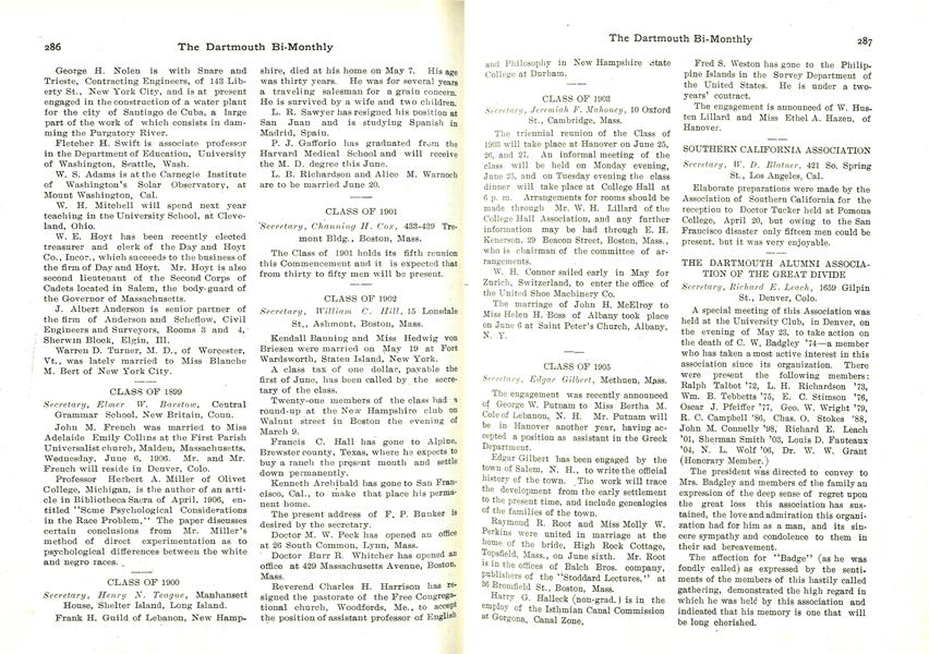 THE DARTMOUTH ALUMNI ASSOCIATION OF THE GREAT DIVIDE