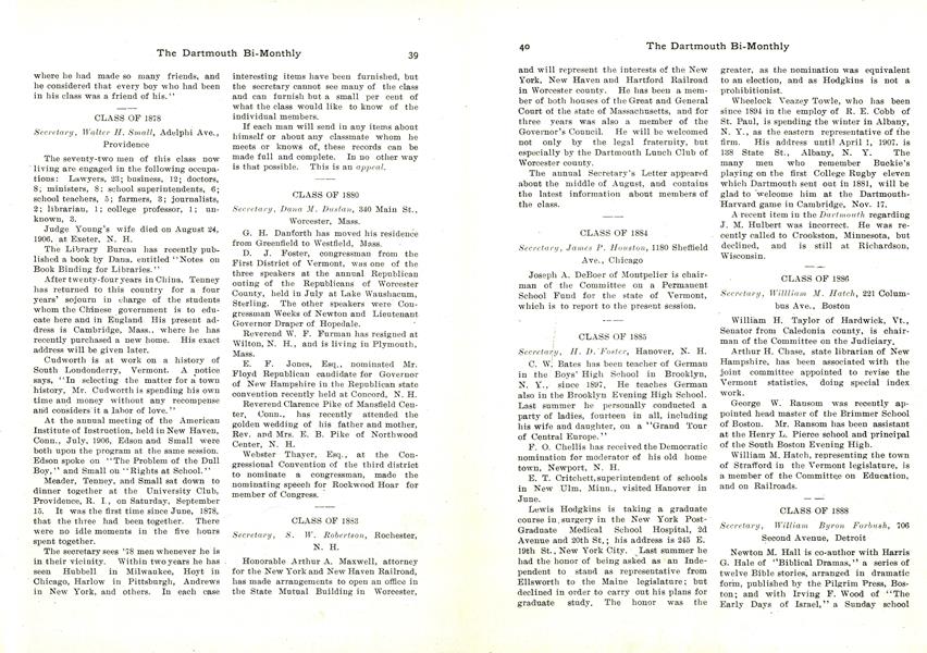 CLASS OF 1878