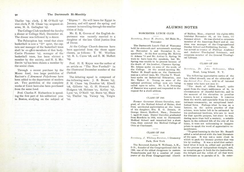 CLASS OF 1846