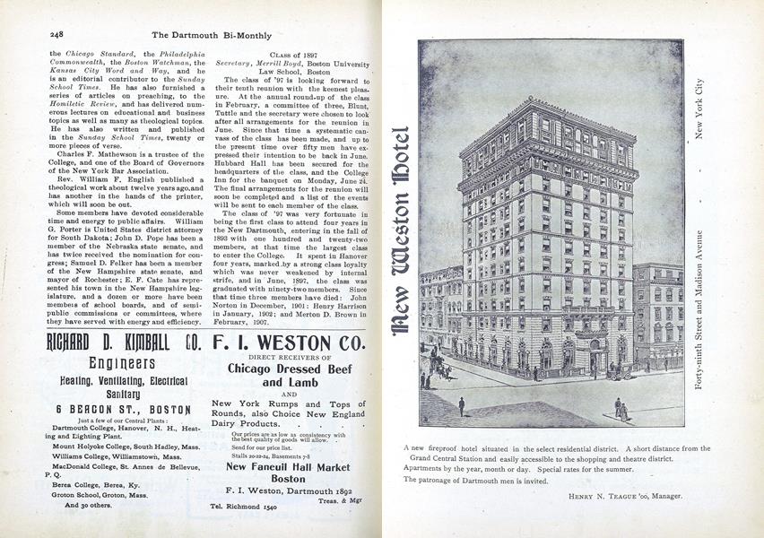 CLASS of 1897
