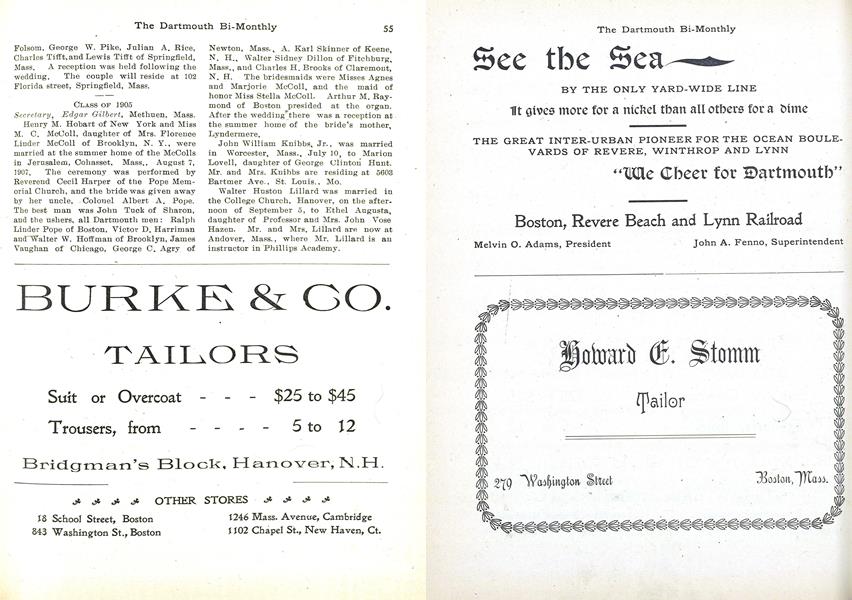CLASS OF 1905