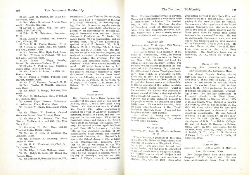 CLASS OF 1856