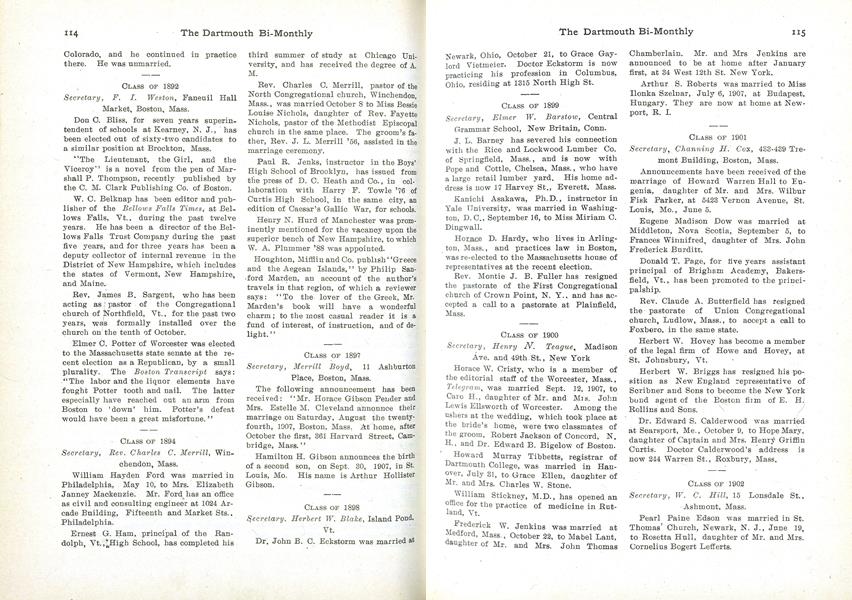 CLASS OF 1894