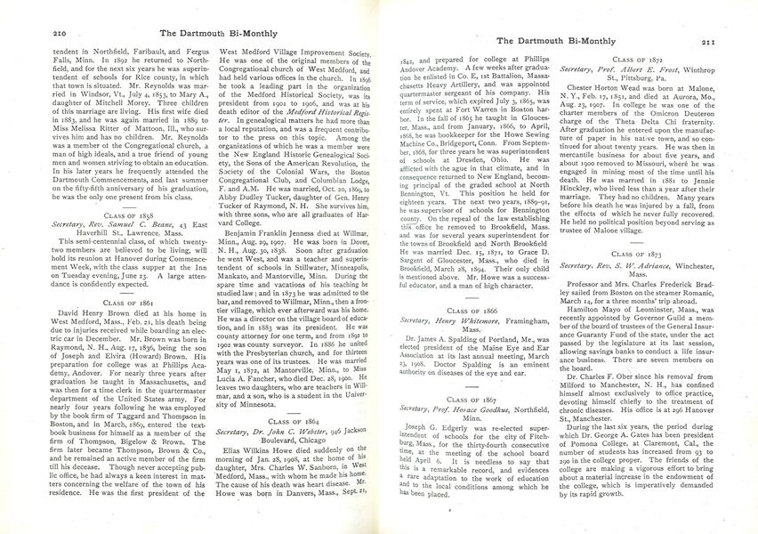 CLASS OF 1876