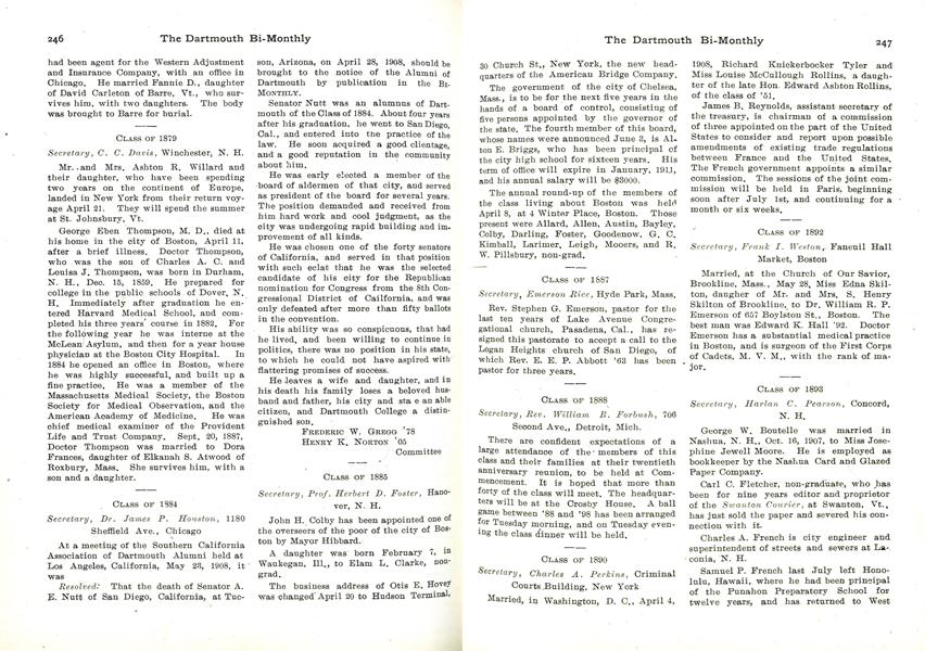 CLASS OF 1892