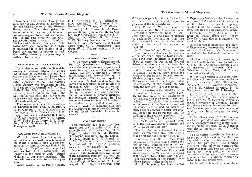 COLLEGE NOTES