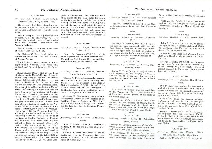 CLASS OF 1906