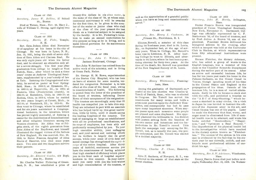CLASS OF 1852