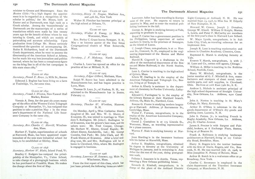 CLASS OF 1891