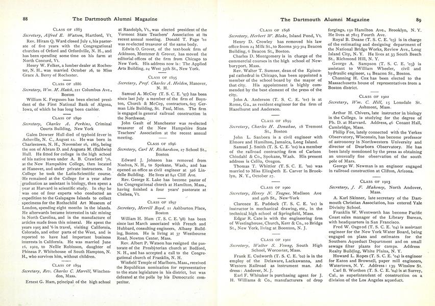 CLASS OF 1899