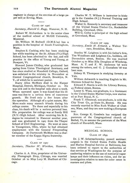 CLASS OF 1909