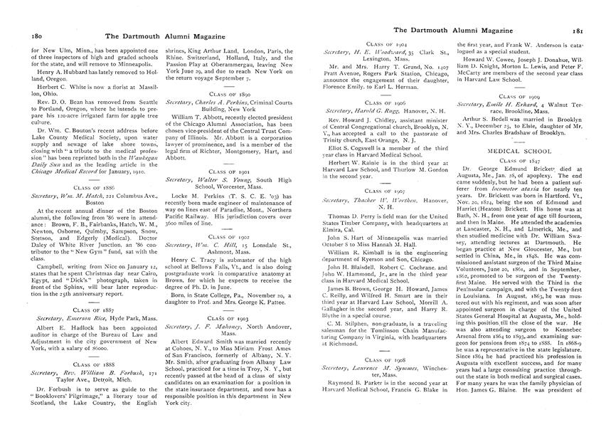 CLASS OF 1907