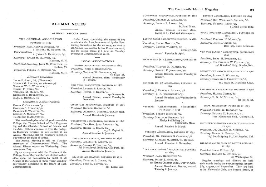 THE GENERAL ASSOCIATION