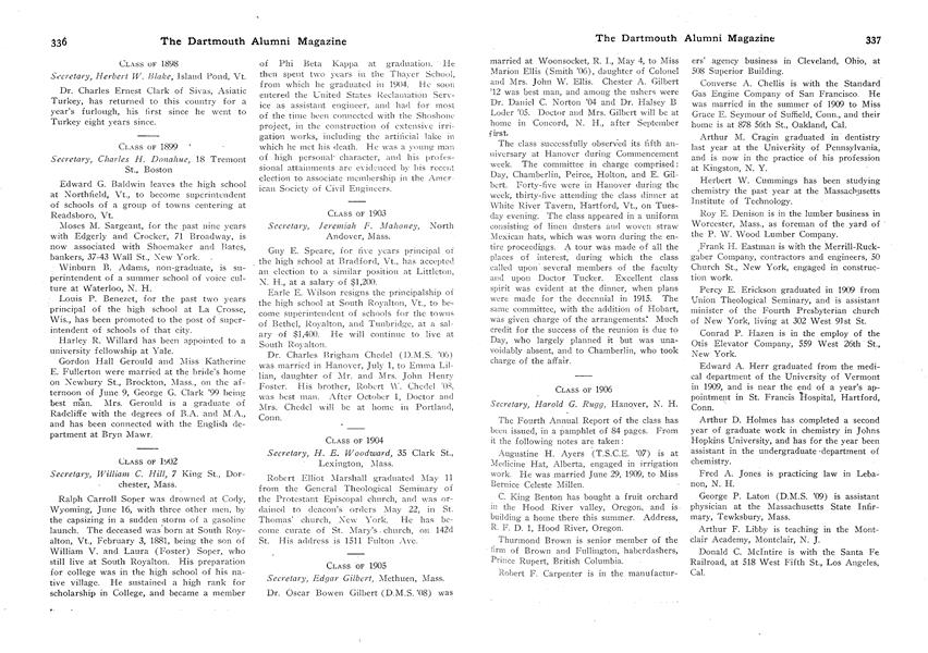 CLASS OF 1907