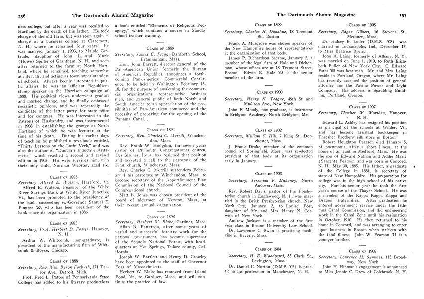 CLASS OF 1889