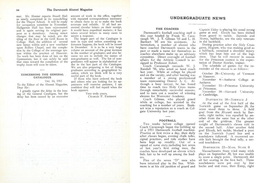 CONCERNING THE GENERAL CATALOGUE