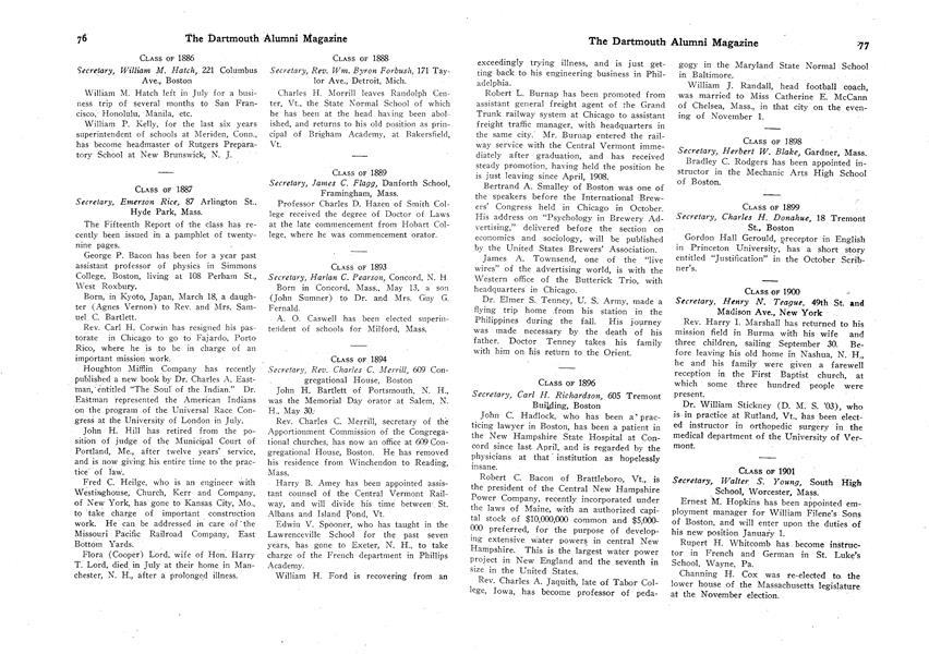 CLASS OF 1899