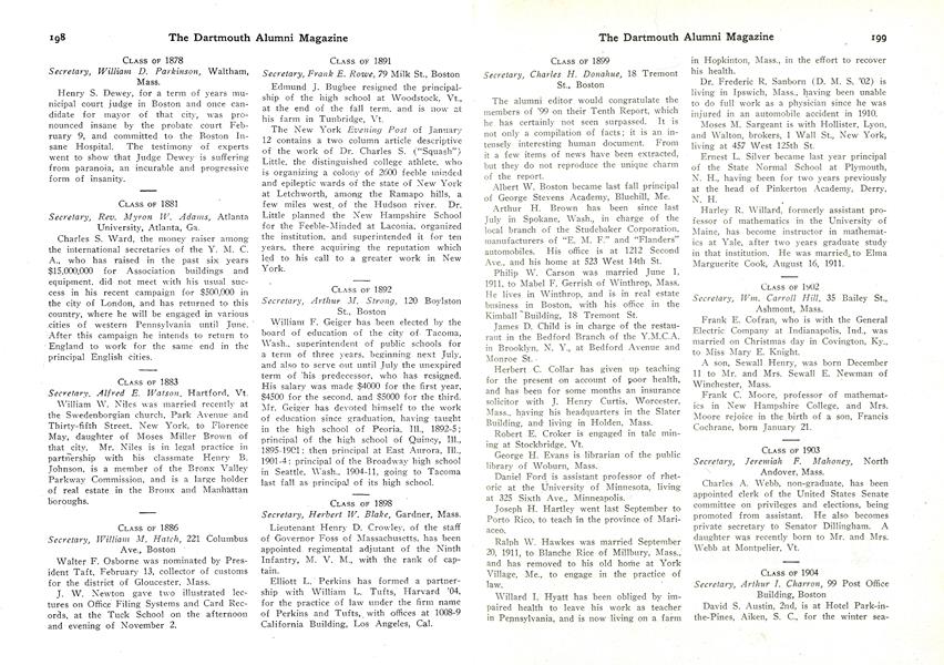 CLASS OF 1892