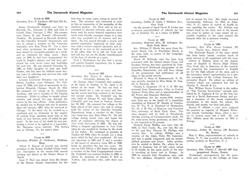 CLASS OF 1888