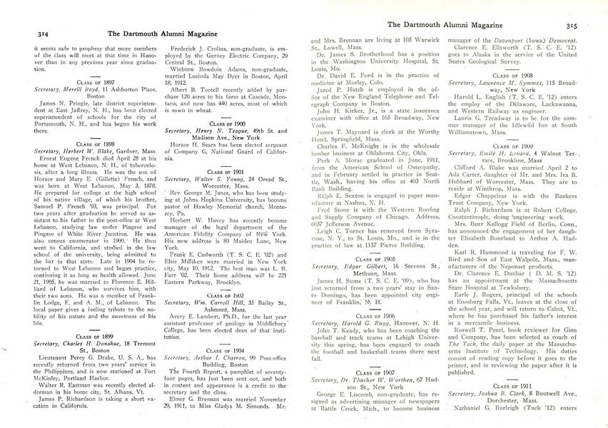 CLASS OF 1912