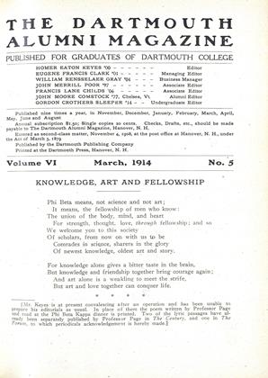 March, 1914 | Dartmouth Alumni Magazine