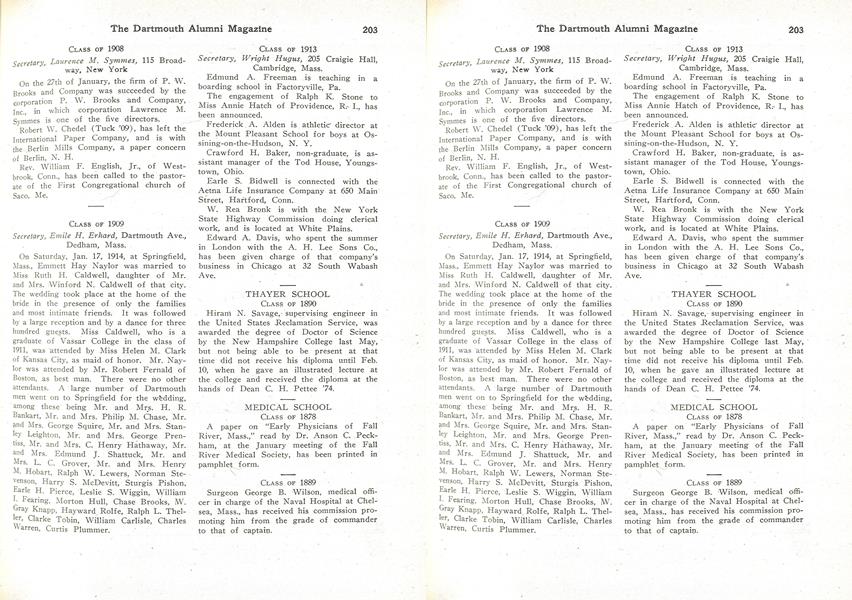 CLASS OF 1909