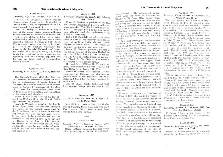 CLASS or 1907