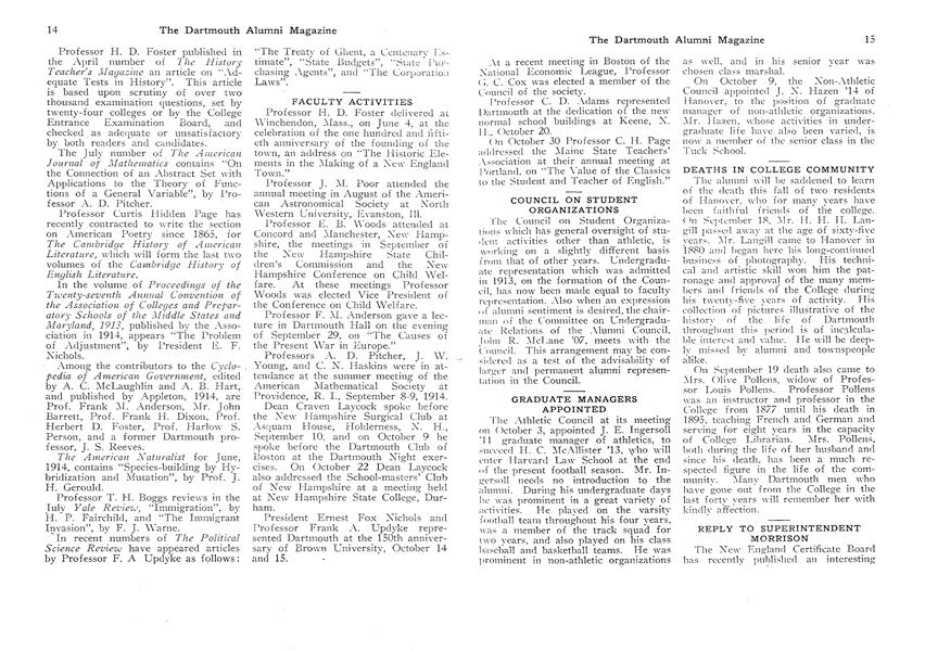 REPLY TO SUPERINTENDENT MORRISON