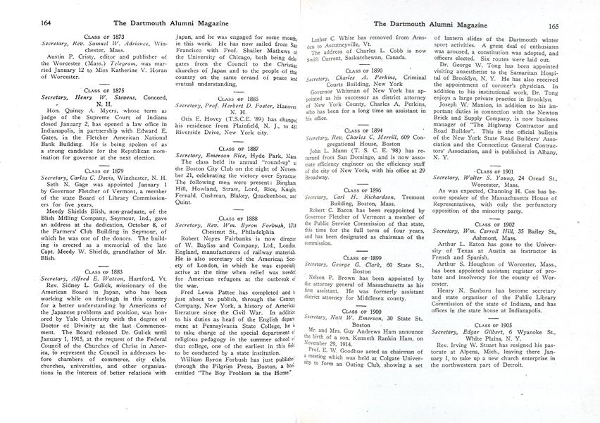 CLASS OF 1905