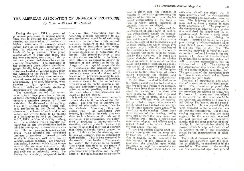 THE AMERICAN ASSOCIATION OF UNIVERSITY PROFESSORS