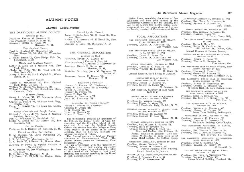 THE DARTMOUTH ALUMNI COUNCIL