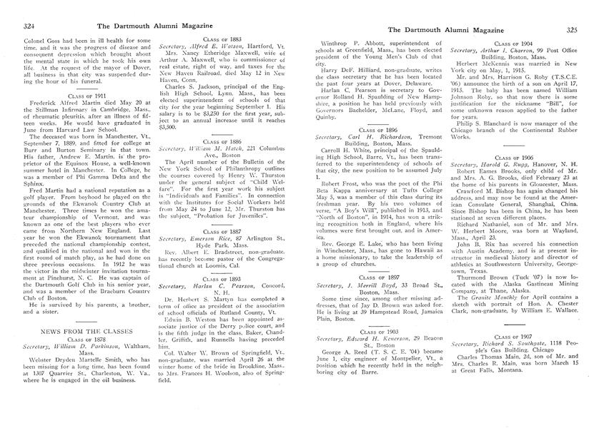 CLASS OF 1912