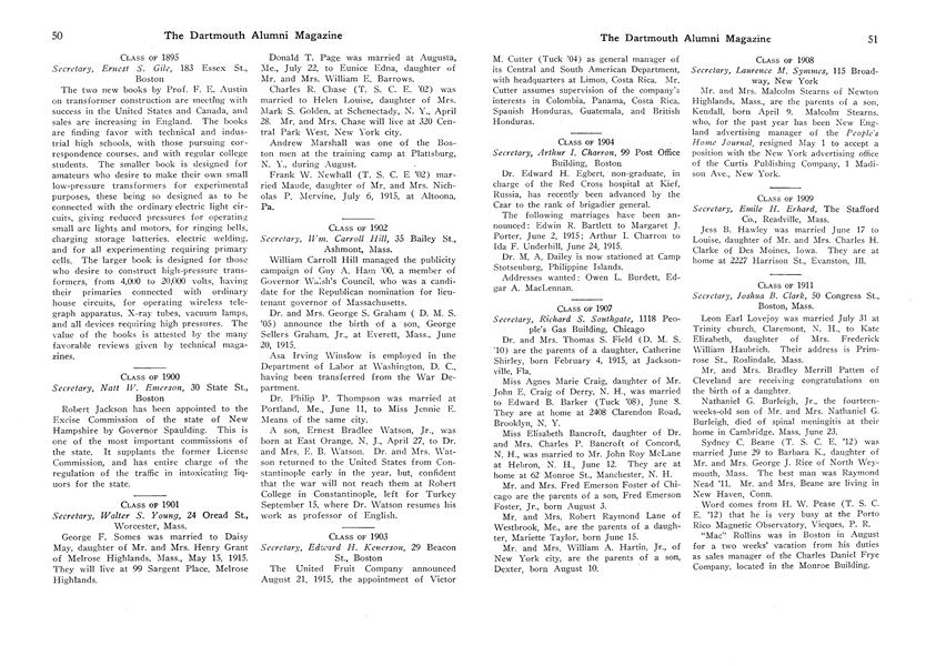 CLASS OF 1912