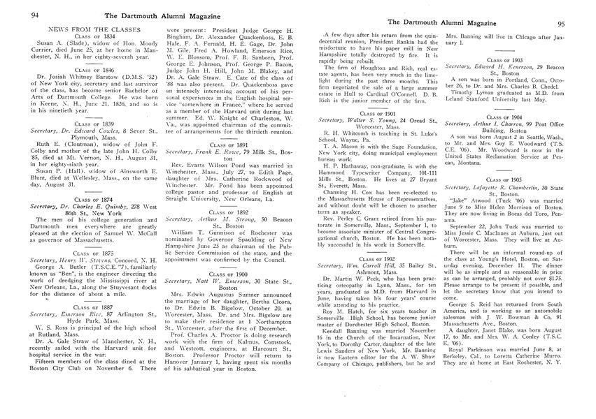 CLASS OF 1903