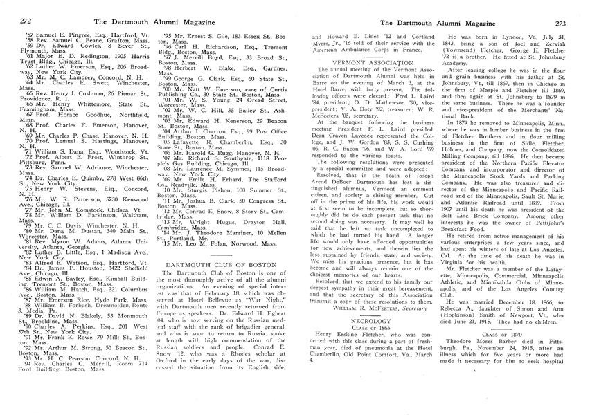 DARTMOUTH CLUB OF BOSTON