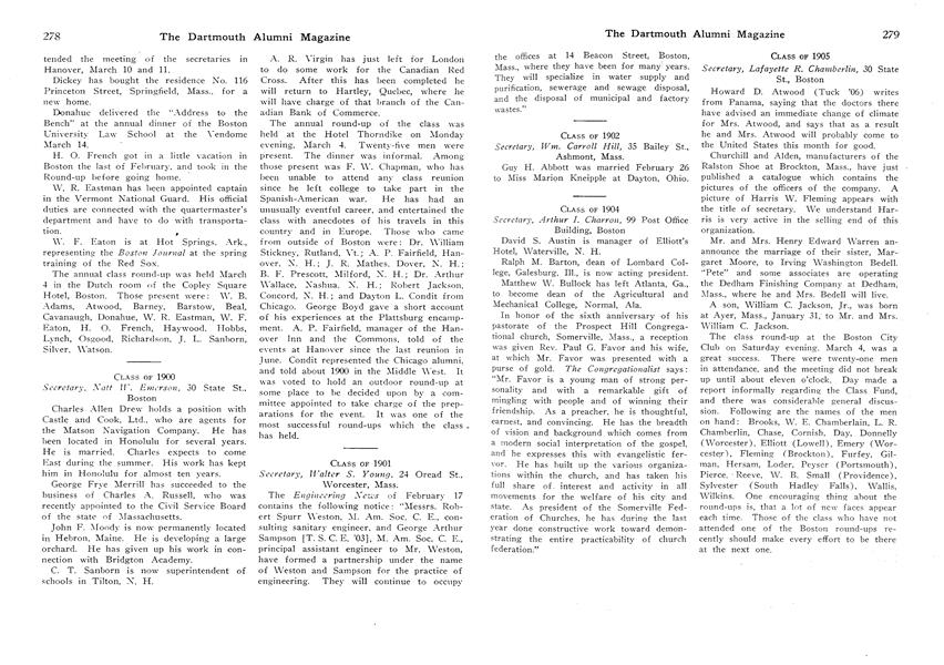 CLASS OF 1904