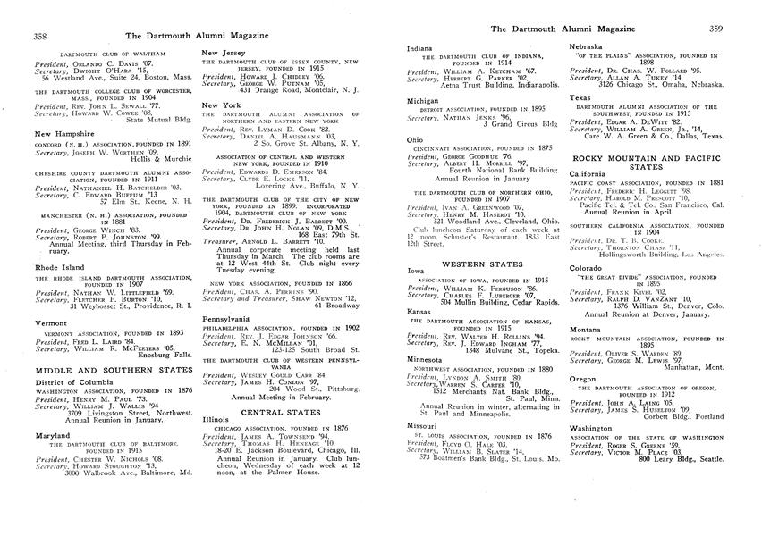 THE DARTMOUTH ALUMNI COUNCIL