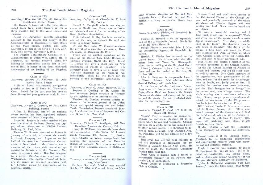 CLASS OF 1907