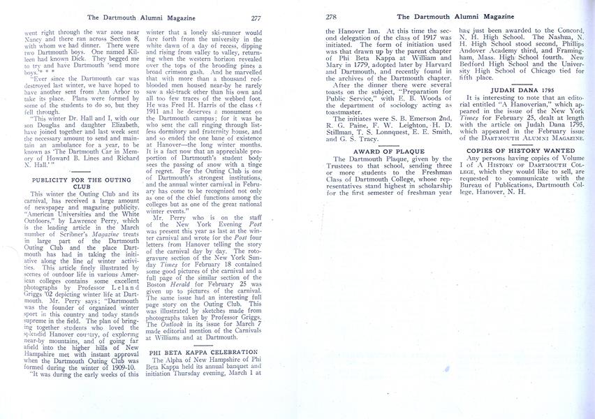 COPIES OF HISTORY WANTED