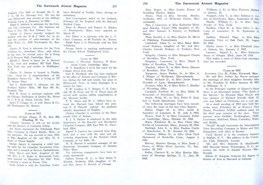 CLASS OF 1915