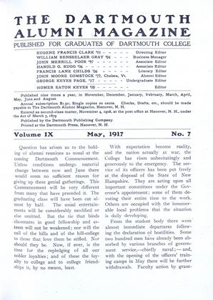 May 1917 | Dartmouth Alumni Magazine