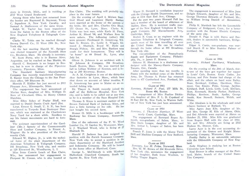CLASS OF 1914