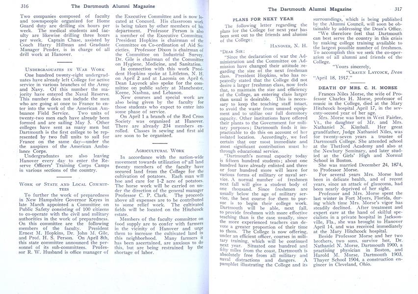 DEATH OF MRS. C. H. MORSE