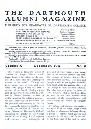 December 1917 | Dartmouth Alumni Magazine