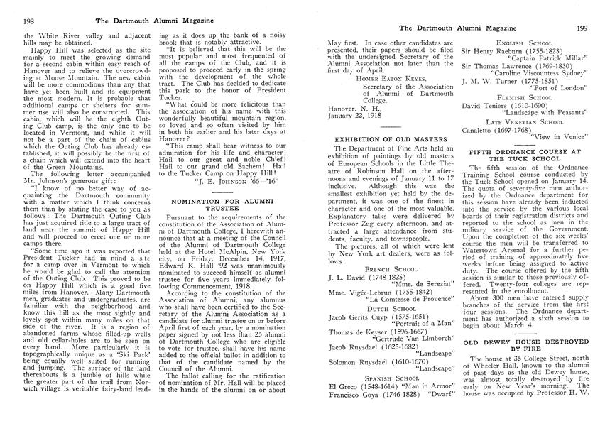 NOMINATION FOR ALUMNI TRUSTEE