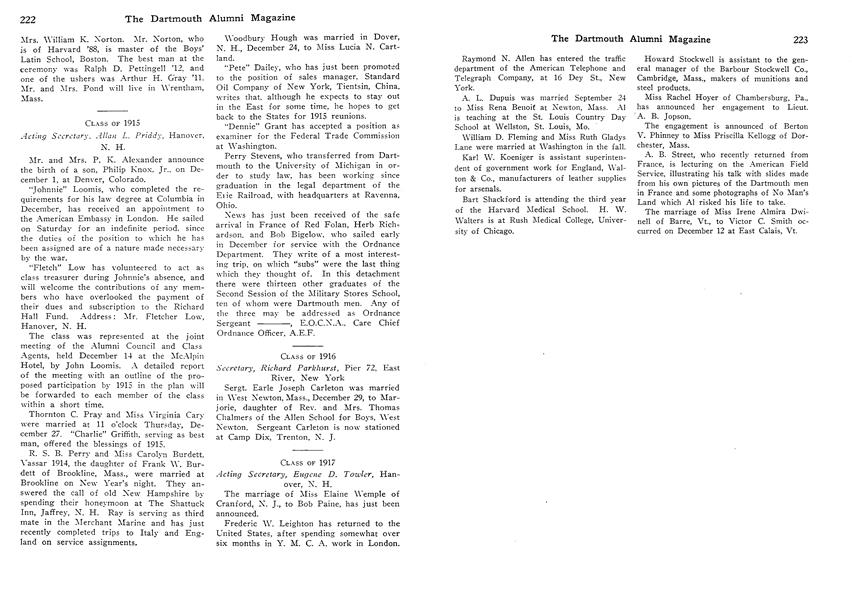 CLASS or 1916