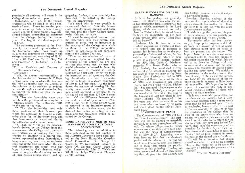 EARLY SCHOOLS FOR GIRLS IN HANOVER
