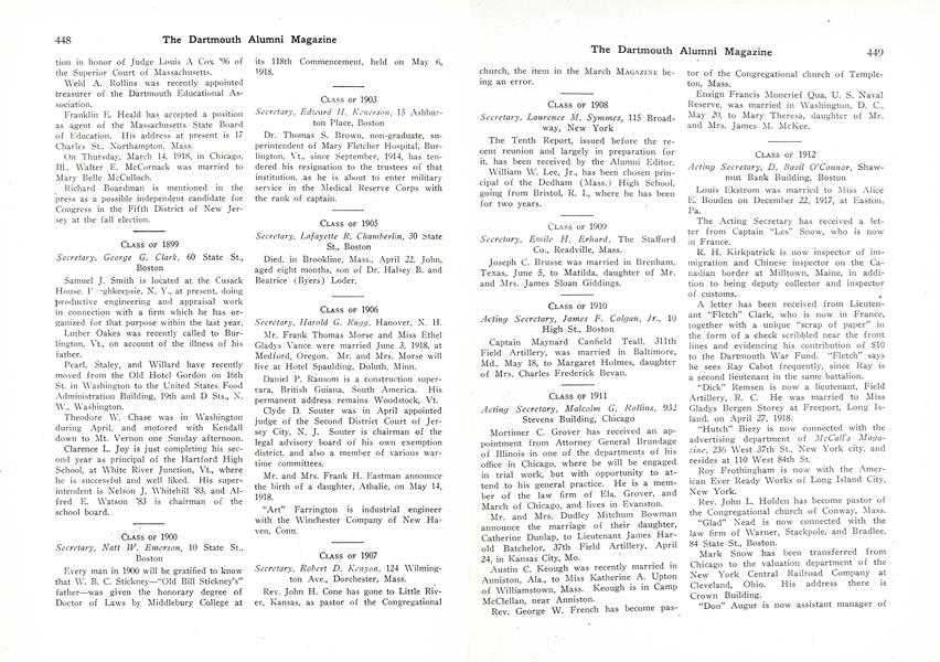 CLASS OF 1915